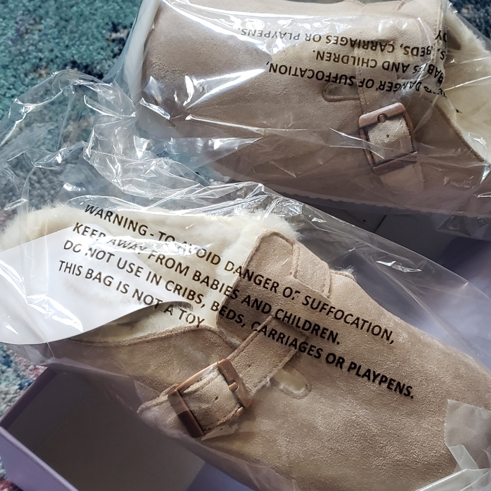 Boston Clog Mules ๐ Light Blush Clogs ๐ก NWT ๐ BNIB ๐ SIZE 7.5 ๐ซ Fur & Suede - Picture 14 of 17